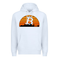 White bitcoin new orleans retro sunset Premium Hoodie - Jasminsmagicworld