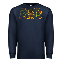 Navy juneteenth afro messy bun libbey glass Premium Sweatshirt - HRA Design Shop