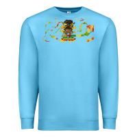 Ocean Blue juneteenth afro messy bun libbey glass Premium Sweatshirt - HRA Design Shop