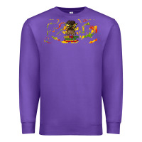 Purple juneteenth afro messy bun libbey glass Premium Sweatshirt - HRA Design Shop