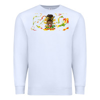 White juneteenth afro messy bun libbey glass Premium Sweatshirt - HRA Design Shop