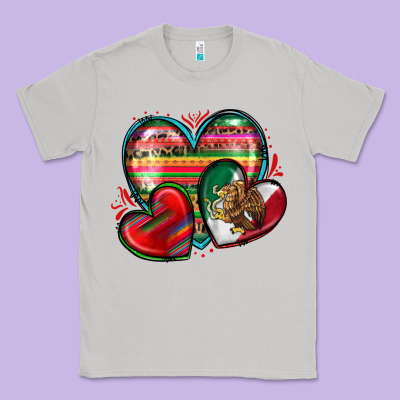 Mexican Hearts Classic Tee Designed By Zillion Design Studio