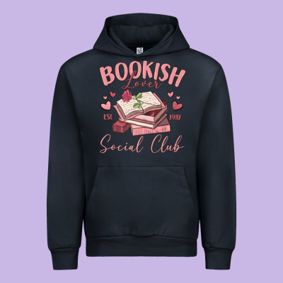 Bookish Lover Social Club Urban Hoodie Designed By Maliassmallbusiness