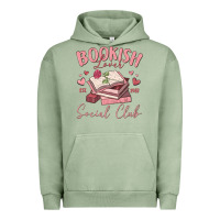 Pigment Oil Green bookish lover social club Urban Hoodie - MaliasSmallBusiness