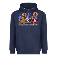 Navy USA 4th of July gnomes  4th of july Heavyweight Hoodie - CowGirlArtShop