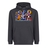 Smoke USA 4th of July gnomes  4th of july Heavyweight Hoodie - CowGirlArtShop