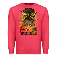 Cardinal free ish since 1865 afro messy bun Premium Sweatshirt - HRA Design Shop