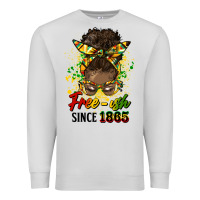 Dove Grey free ish since 1865 afro messy bun Premium Sweatshirt - HRA Design Shop