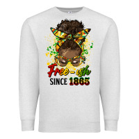 Oatmeal Heather free ish since 1865 afro messy bun Premium Sweatshirt - HRA Design Shop