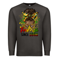 Smoke free ish since 1865 afro messy bun Premium Sweatshirt - HRA Design Shop