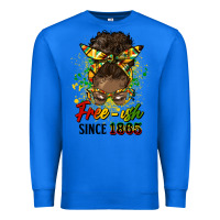True Royal free ish since 1865 afro messy bun Premium Sweatshirt - HRA Design Shop
