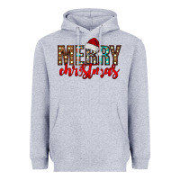 Heather Grey merry christmas Heavyweight Hoodie - CowhideDigitalArt