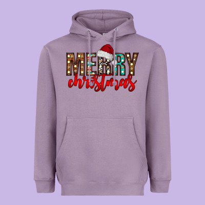 Merry Christmas Heavyweight Hoodie Designed By Cowhidedigitalart