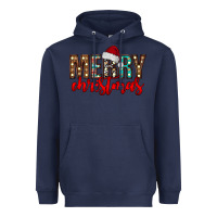 Navy merry christmas Heavyweight Hoodie - CowhideDigitalArt