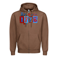 Chestnut est 1776 Zipper Hoodie - Zillion Design Studio