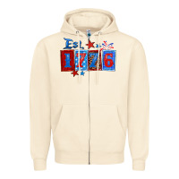 Sandshell est 1776 Zipper Hoodie - Zillion Design Studio