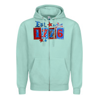 Seafoam est 1776 Zipper Hoodie - Zillion Design Studio