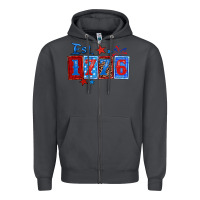 Smoke est 1776 Zipper Hoodie - Zillion Design Studio