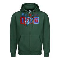 Sports Green est 1776 Zipper Hoodie - Zillion Design Studio