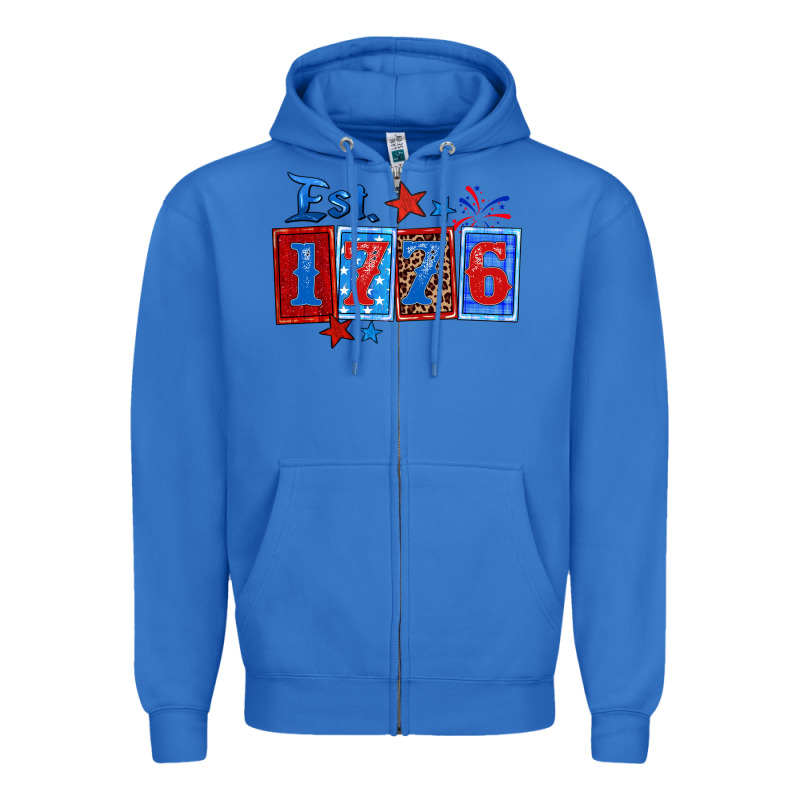 Est 1776 Zipper Hoodie by Zillion Design Studio | Teevron