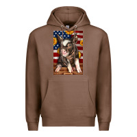Chestnut Western American Pig Premium Hoodie - LillyAllenDesigns