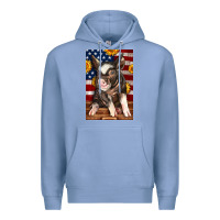 Colony Blue Western American Pig Premium Hoodie - LillyAllenDesigns