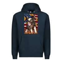 Navy Western American Pig Premium Hoodie - LillyAllenDesigns