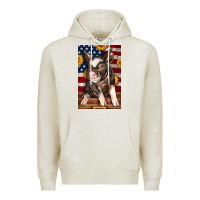 Oatmeal Heather Western American Pig Premium Hoodie - LillyAllenDesigns