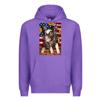 Purple Western American Pig Premium Hoodie - LillyAllenDesigns