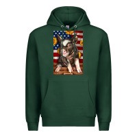 Sports Green Western American Pig Premium Hoodie - LillyAllenDesigns