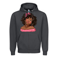 Smoke afro black girlchild kiss with bow Zipper Hoodie - texasbilliewilder