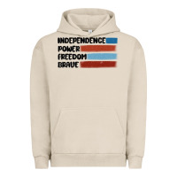 Pigment French Oak indepence power freedom brave Urban Hoodie - MaliasSmallBusiness