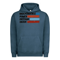 Pigment Midnight Navy indepence power freedom brave Urban Hoodie - MaliasSmallBusiness