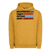 Pigment Peanut Butter indepence power freedom brave Urban Hoodie - MaliasSmallBusiness