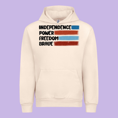 Indepence Power Freedom Brave Urban Hoodie Designed By Maliassmallbusiness