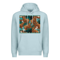 Blue Mist turquoises gemstones cowhide highlands cow Premium Hoodie - BarkalooDesign
