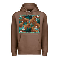 Chestnut turquoises gemstones cowhide highlands cow Premium Hoodie - BarkalooDesign