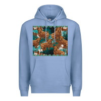 Colony Blue turquoises gemstones cowhide highlands cow Premium Hoodie - BarkalooDesign