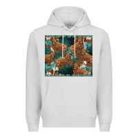 Dove Grey turquoises gemstones cowhide highlands cow Premium Hoodie - BarkalooDesign