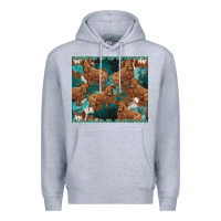 Heather Grey turquoises gemstones cowhide highlands cow Premium Hoodie - BarkalooDesign