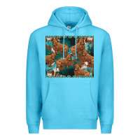 Ocean Blue turquoises gemstones cowhide highlands cow Premium Hoodie - BarkalooDesign