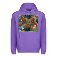 Purple turquoises gemstones cowhide highlands cow Premium Hoodie - BarkalooDesign