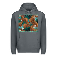 Rock turquoises gemstones cowhide highlands cow Premium Hoodie - BarkalooDesign