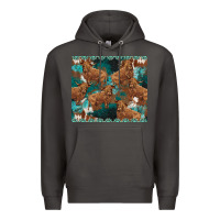Smoke turquoises gemstones cowhide highlands cow Premium Hoodie - BarkalooDesign