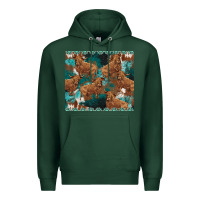 Sports Green turquoises gemstones cowhide highlands cow Premium Hoodie - BarkalooDesign