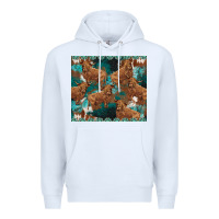 White turquoises gemstones cowhide highlands cow Premium Hoodie - BarkalooDesign