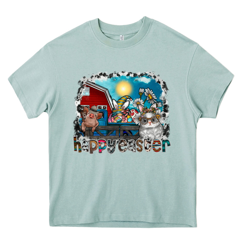 Happy Easter Heavy Core Tee by CowhideDigitalArt | Teevron