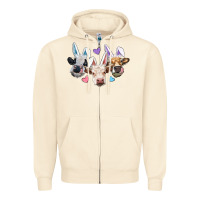 Sandshell Easter Cows With Bunny Ears Zipper Hoodie - RanaPortraitStore