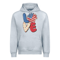 Heather Grey love 4th of july Urban Hoodie - MaliasSmallBusiness
