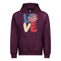 Mauve Wine love 4th of july Urban Hoodie - MaliasSmallBusiness